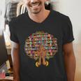 History Month Afro Women Girls Book Lover Librarian Men's V-Neck T-Shirt History Month Afro Women Girls Book Lover Librarian Men's V-Neck T-Shirt