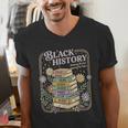 History Month Books Retro Black African Teacher Women Men's V-Neck T-Shirt History Month Books Retro Black African Teacher Women Men's V-Neck T-Shirt