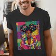 History Month Educated Black Women Girls Reading Book Men's V-Neck T-Shirt