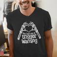 You Had Me At Trigger Warning Skeleton Book Reading Lover Men's V-Neck T-Shirt You Had Me At Trigger Warning Skeleton Book Reading Lover Men's V-Neck T-Shirt