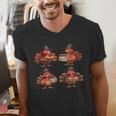 Turkey Reading Books Shirt Thanksgiving Turkey Bookworm Men's V-Neck T-Shirt Turkey Reading Books Shirt Thanksgiving Turkey Bookworm Men's V-Neck T-Shirt