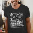 Unapologetically Anti Social Book Club Introvert Reader Men's V-Neck T-Shirt