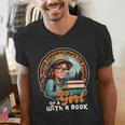 Never Underestimate The Power Of a Girl With a Book Reading Men's V-Neck T-Shirt Never Underestimate The Power Of a Girl With a Book Reading Men's V-Neck T-Shirt