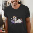 Unicorn Bookworm Believe In Yourself Cute And Inspirational Men's V-Neck T-Shirt Unicorn Bookworm Believe In Yourself Cute And Inspirational Men's V-Neck T-Shirt