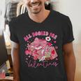 Valentine All Booked Book Coffee Coquette Bow Girl Women Men's V-Neck T-Shirt Valentine All Booked Book Coffee Coquette Bow Girl Women Men's V-Neck T-Shirt