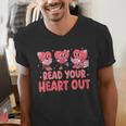 Valentine Day Book Read Your Heart Out Lovers Teacher Kids Men's V-Neck T-Shirt Valentine Day Book Read Your Heart Out Lovers Teacher Kids Men's V-Neck T-Shirt