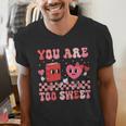 Valentine Day Book You Are Too Sweet Librarian Teacher Kids Men's V-Neck T-Shirt Valentine Day Book You Are Too Sweet Librarian Teacher Kids Men's V-Neck T-Shirt