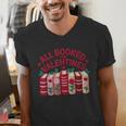 Valentines All Booked For Valentine Book Lover Teacher Men's V-Neck T-Shirt