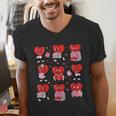 Valentines Day Librarian Heart Reading Book Women Men Kids Men's V-Neck T-Shirt Valentines Day Librarian Heart Reading Book Women Men Kids Men's V-Neck T-Shirt