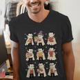 Vampire Reading Books Halloween Cute Teens Kids Men's V-Neck T-Shirt