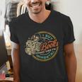 Vintage I Buy Books Like I'm Immortal Skeleton Reading Book Men's V-Neck T-Shirt