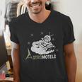 Vintage Hotel Matchbook Astro Motels 50s Retro Spaceman Men's V-Neck T-Shirt