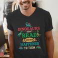 Vintage Librarian Book Reader Library Book Reading Men's V-Neck T-Shirt