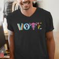 Vote Reproductive Right BLM Political Activism Lgbtq Book Men's V-Neck T-Shirt Vote Reproductive Right BLM Political Activism Lgbtq Book Men's V-Neck T-Shirt