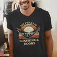 All I Want Is Sunshine & Books Summer Reading Men's V-Neck T-Shirt All I Want Is Sunshine & Books Summer Reading Men's V-Neck T-Shirt