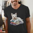 West Highland Terrier Books Dog Breed Westie Men's V-Neck T-Shirt