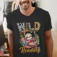 Wild About Reading Books Reader Lover Funny Teacher Animals For Men Women Kids Men's V-Neck T-Shirt Wild About Reading Books Reader Lover Funny Teacher Animals For Men Women Kids Men's V-Neck T-Shirt
