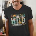 Wild About Reading Bookworm Book Reader Zoo Animals Men's V-Neck T-Shirt Wild About Reading Bookworm Book Reader Zoo Animals Men's V-Neck T-Shirt