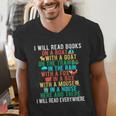 I Will Read Book On Boat Words For Kids Men's V-Neck T-Shirt