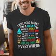 I Will Read Books On A Boat & Everywhere Men's V-Neck T-Shirt
