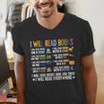 I Will Read Books On A Boat Fun Reading Lover Men's V-Neck T-Shirt I Will Read Books On A Boat Fun Reading Lover Men's V-Neck T-Shirt