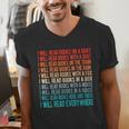 I Will Read Books On A Boat Kids Reading Men's V-Neck T-Shirt I Will Read Books On A Boat Kids Reading Men's V-Neck T-Shirt