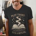 Witchy Book Club Pagan Reader Occult Fiction Coven Ritual Men's V-Neck T-Shirt Witchy Book Club Pagan Reader Occult Fiction Coven Ritual Men's V-Neck T-Shirt