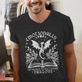 Women Dragons Bookish Fantasy Book Club Book Lover Reader Men's V-Neck T-Shirt