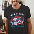 Women's Books Fireworks And Freedom Independence Day Book Lover Men's V-Neck T-Shirt Women's Books Fireworks And Freedom Independence Day Book Lover Men's V-Neck T-Shirt