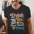 Women's Drink Tea Read Books Nerd Book Reader Book Reading Lover Men's V-Neck T-Shirt Women's Drink Tea Read Books Nerd Book Reader Book Reading Lover Men's V-Neck T-Shirt