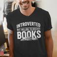 Women's Introverted But Willing To Discuss Books Men's V-Neck T-Shirt Women's Introverted But Willing To Discuss Books Men's V-Neck T-Shirt