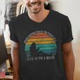 Women's Never Underestimate The Power Of A Girl With Book Reading Men's V-Neck T-Shirt Women's Never Underestimate The Power Of A Girl With Book Reading Men's V-Neck T-Shirt