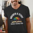 Women's Unearth a Story 2026 Summer Reading Program Tree Book Men's V-Neck T-Shirt