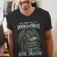 In A World Of Bookworms Be A Book Dragon Book Lover Reader Men's V-Neck T-Shirt In A World Of Bookworms Be A Book Dragon Book Lover Reader Men's V-Neck T-Shirt