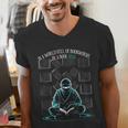 In A World Full Of Bookworms Be A Book Ninja Reading Reader Men's V-Neck T-Shirt