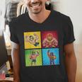Wrestling Comic Book Wrestler Mexican Lucha Libre Mask Men's V-Neck T-Shirt Wrestling Comic Book Wrestler Mexican Lucha Libre Mask Men's V-Neck T-Shirt