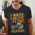 I Write Book Writer Author Book Writing Novelist Men's V-Neck T-Shirt I Write Book Writer Author Book Writing Novelist Men's V-Neck T-Shirt