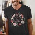 Xmas Tis The Season To Be Reading Books Pajamas Men's V-Neck T-Shirt Xmas Tis The Season To Be Reading Books Pajamas Men's V-Neck T-Shirt