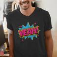 Yeah Comic Comic Book Graphic Men's V-Neck T-Shirt Yeah Comic Comic Book Graphic Men's V-Neck T-Shirt