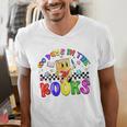 100 Days In The Book Fun 100 Days Of School Boy Girl Teacher Men's V-Neck T-Shirt