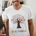 100 Days In The Books Reading Teacher 100th Day Of School Premium Tri-Blend Men's V-Neck T-Shirt 100 Days In The Books Reading Teacher 100th Day Of School Premium Tri-Blend Men's V-Neck T-Shirt