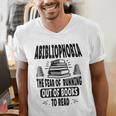 Abibliophobia Definition Book Reading Lover Fans Text Men's V-Neck T-Shirt