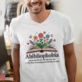 Abibliophobia Noun The Fear Of Running Out Of Books To Read Men's V-Neck T-Shirt