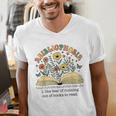 Abibliophobia Wildflower Reading Bookworm Book Reader Men's V-Neck T-Shirt Abibliophobia Wildflower Reading Bookworm Book Reader Men's V-Neck T-Shirt