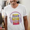 Audiobooks Are Books Too – Bookworm Nerd Reading Geek Men's V-Neck T-Shirt