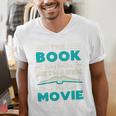 The Book Was Better Than The Movie Literary Library Bookworm Premium Tri-Blend Men's V-Neck T-Shirt The Book Was Better Than The Movie Literary Library Bookworm Premium Tri-Blend Men's V-Neck T-Shirt