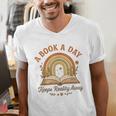 A Book A Day Keeps Reality Away Reading Men's V-Neck T-Shirt A Book A Day Keeps Reality Away Reading Men's V-Neck T-Shirt