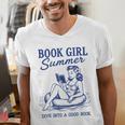 Book Girl Summer Men's V-Neck T-Shirt