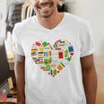 Book Lover Librarian Books Heart Valentine Men's V-Neck T-Shirt Book Lover Librarian Books Heart Valentine Men's V-Neck T-Shirt