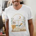 Book Lover Moonlight Reading Scene Night Men's V-Neck T-Shirt